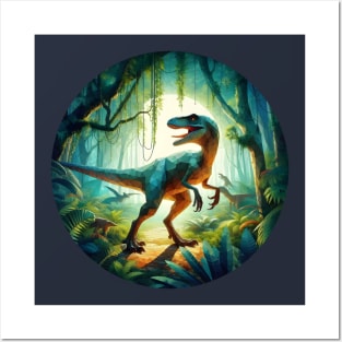 Low Poly Velociraptor Posters and Art